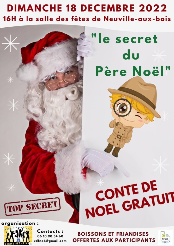Spectacle de Noël Le secret du Père Noël Mairie de Neuville Aux Bois